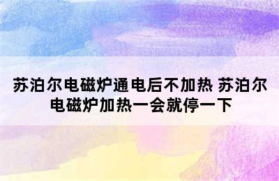 苏泊尔电磁炉通电后不加热 苏泊尔电磁炉加热一会就停一下